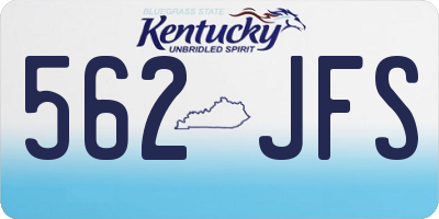 KY license plate 562JFS