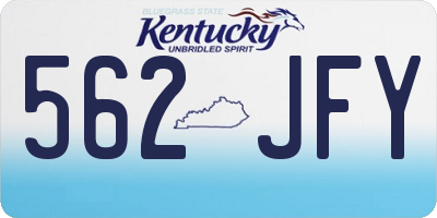 KY license plate 562JFY