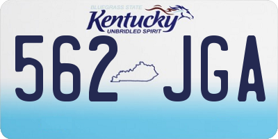 KY license plate 562JGA