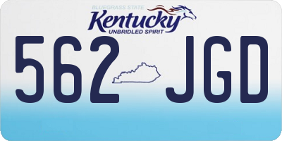 KY license plate 562JGD