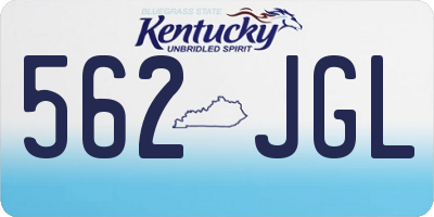 KY license plate 562JGL