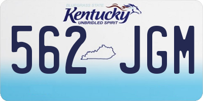 KY license plate 562JGM