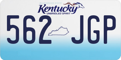 KY license plate 562JGP