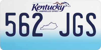 KY license plate 562JGS