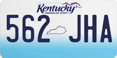 KY license plate 562JHA