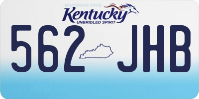 KY license plate 562JHB