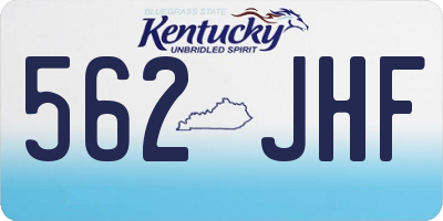 KY license plate 562JHF