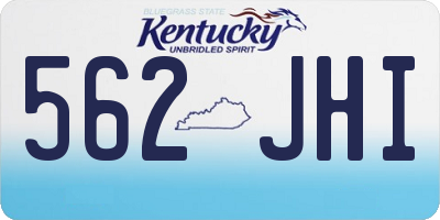 KY license plate 562JHI