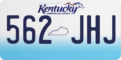 KY license plate 562JHJ
