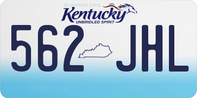KY license plate 562JHL