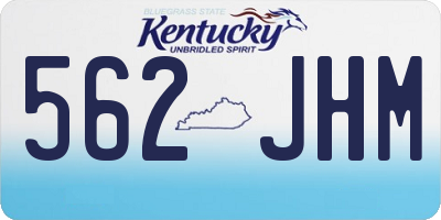 KY license plate 562JHM