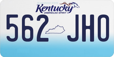 KY license plate 562JHO