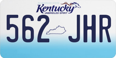 KY license plate 562JHR