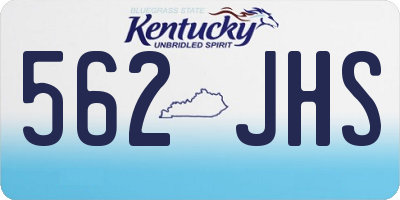 KY license plate 562JHS