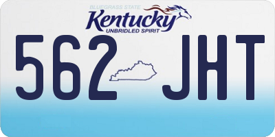 KY license plate 562JHT