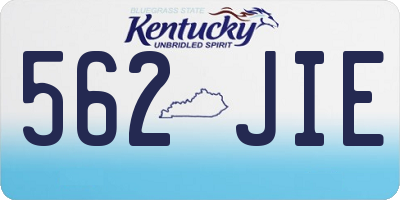 KY license plate 562JIE