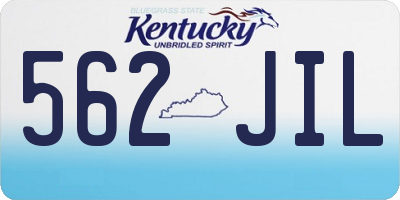 KY license plate 562JIL