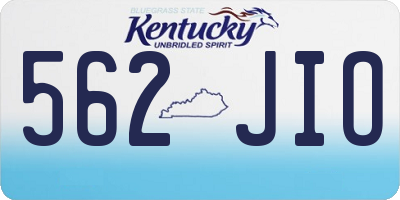 KY license plate 562JIO