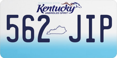 KY license plate 562JIP