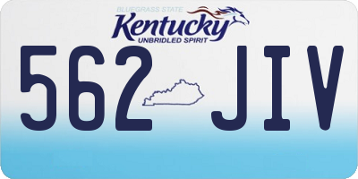 KY license plate 562JIV