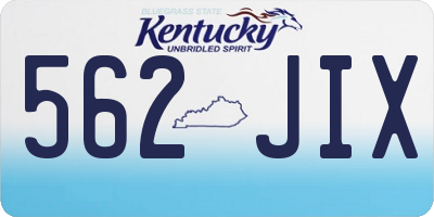 KY license plate 562JIX