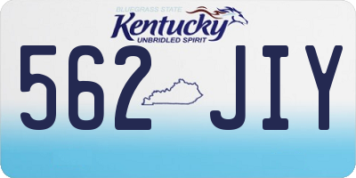 KY license plate 562JIY