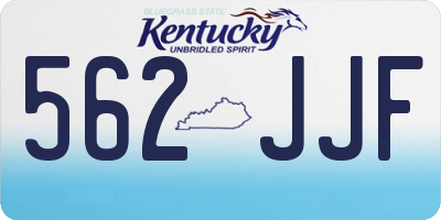 KY license plate 562JJF