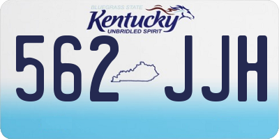 KY license plate 562JJH