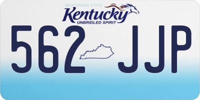 KY license plate 562JJP