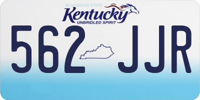 KY license plate 562JJR
