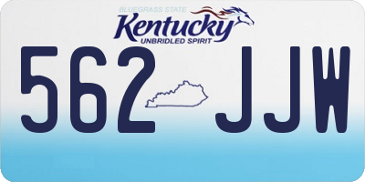 KY license plate 562JJW