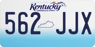 KY license plate 562JJX