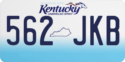 KY license plate 562JKB