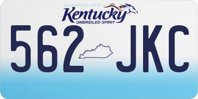 KY license plate 562JKC