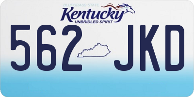 KY license plate 562JKD