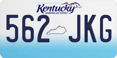 KY license plate 562JKG