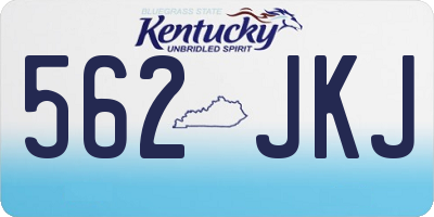 KY license plate 562JKJ