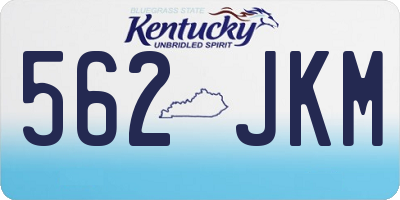 KY license plate 562JKM