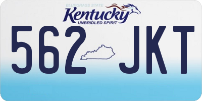 KY license plate 562JKT