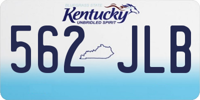 KY license plate 562JLB