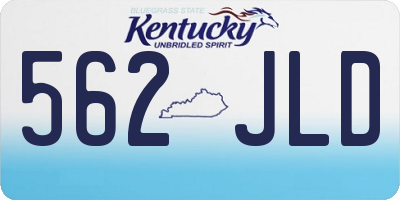KY license plate 562JLD
