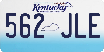 KY license plate 562JLE