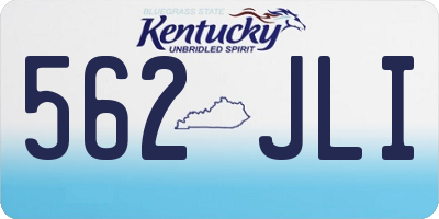 KY license plate 562JLI