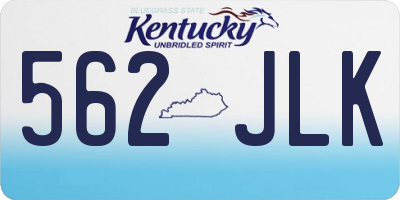 KY license plate 562JLK