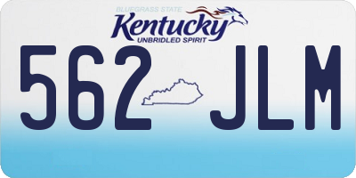 KY license plate 562JLM