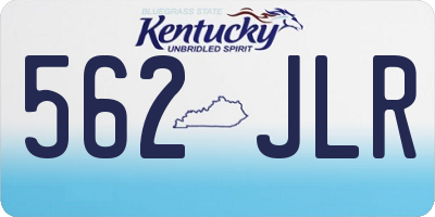 KY license plate 562JLR