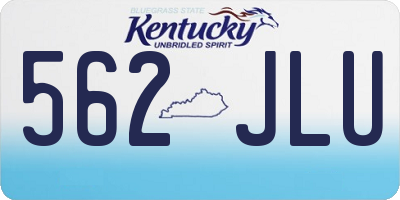 KY license plate 562JLU