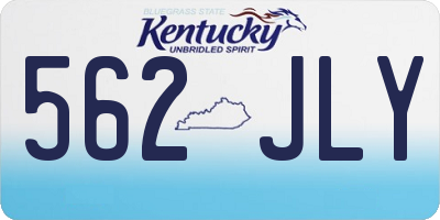 KY license plate 562JLY