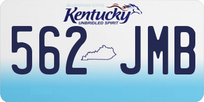 KY license plate 562JMB