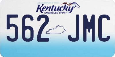 KY license plate 562JMC